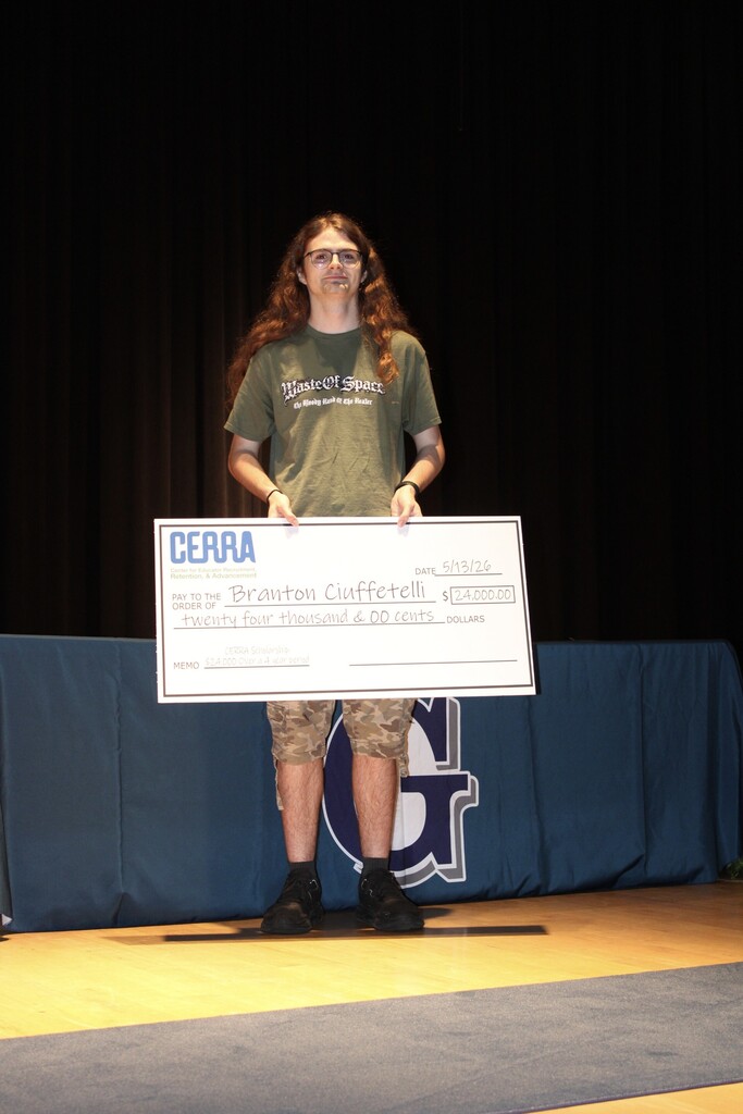 Branton Ciuffetelli was recently selected for Teaching Fellows at Charleston Southern University. Ms. Blount and Dr. Hering worked together to organize a brief ceremony to celebrate his achievements. Ms. Blount did an amazing job recognizing Branton for not only his academic achievements, but his hard work, his character, and his perseverance to submit his portfolio. In Teacher Cadets, Branton was given opportunities to plan, observe, model, and provide instruction. These experiences, as well as others, have allowed him to develop the essential skills (critical thinking, collaboration, reading, writing, and relationship building) that make our students College and Career Ready.