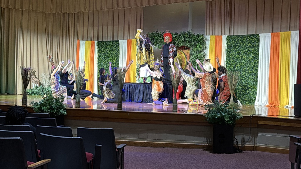 Our in-costume, middle school cast in the production of Disney's The Lion King Jr. 