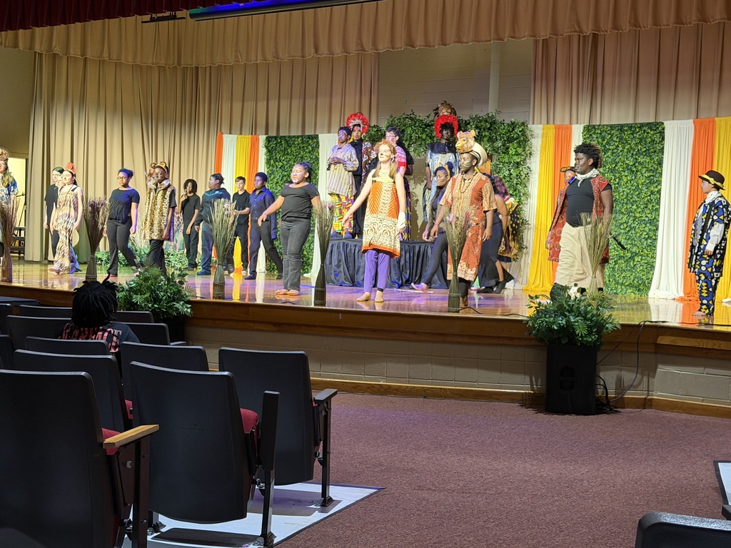 Our in-costume, middle school cast in the production of Disney's The Lion King Jr. 