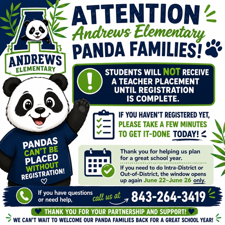 flyer for registration for panda family