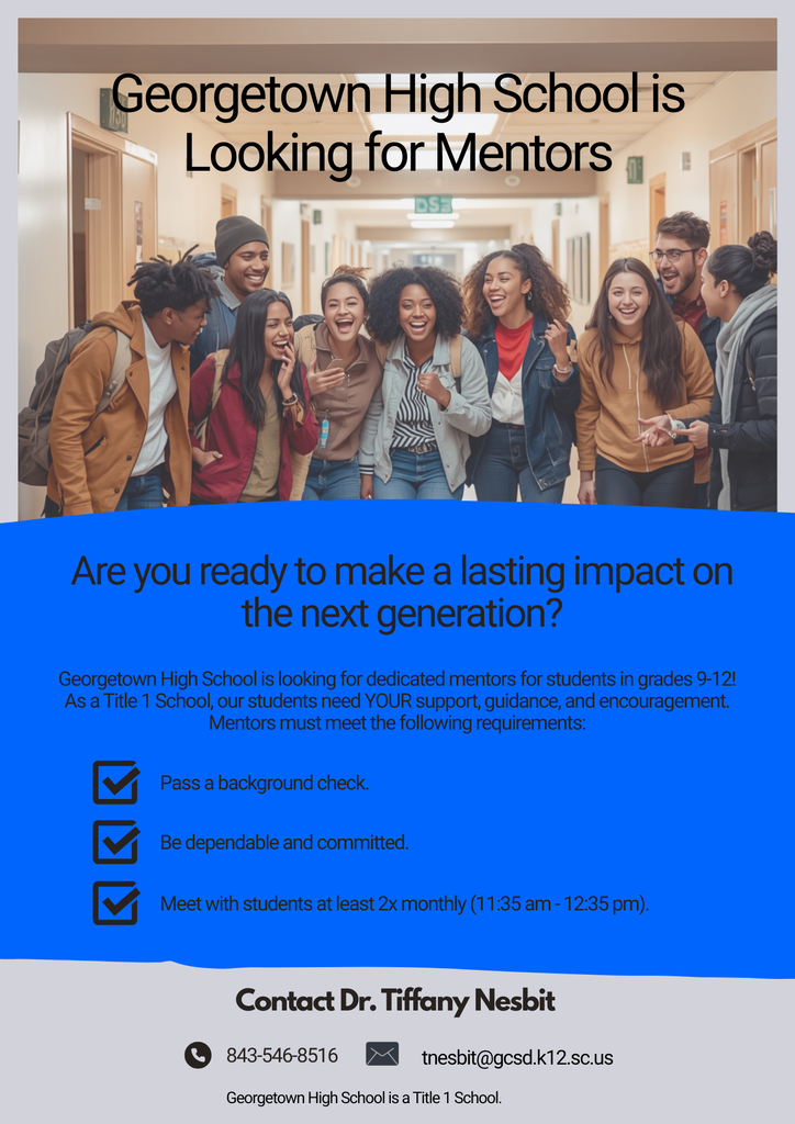 GHS is looking for mentors. Are you interested?