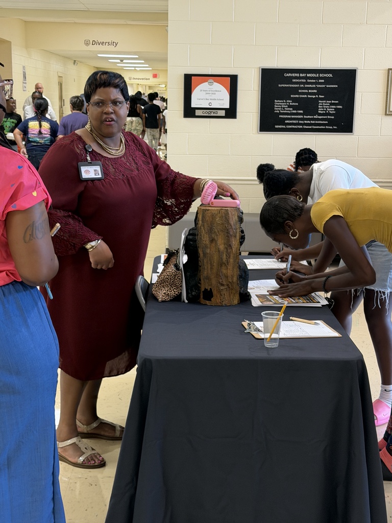 Parents signing in during Open House