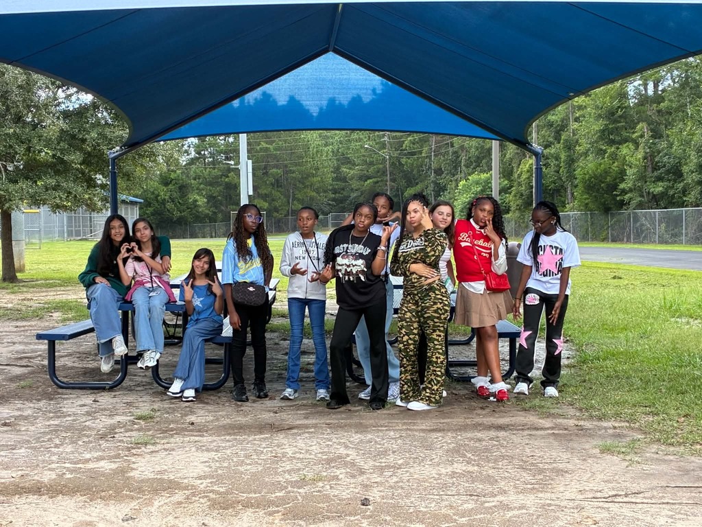 First Day Recess Our first day back at the Blue was a little short-lived thanks to Mother Nature doing what she does best. 🌧️💙 But before the rain rolled in, our 6th grade first recess group got to break in our brand-new shade area—and they definitely understood the assignment! 😎 We're looking forward to many more recess memories... hopefully with a little more sunshine! ☀️
