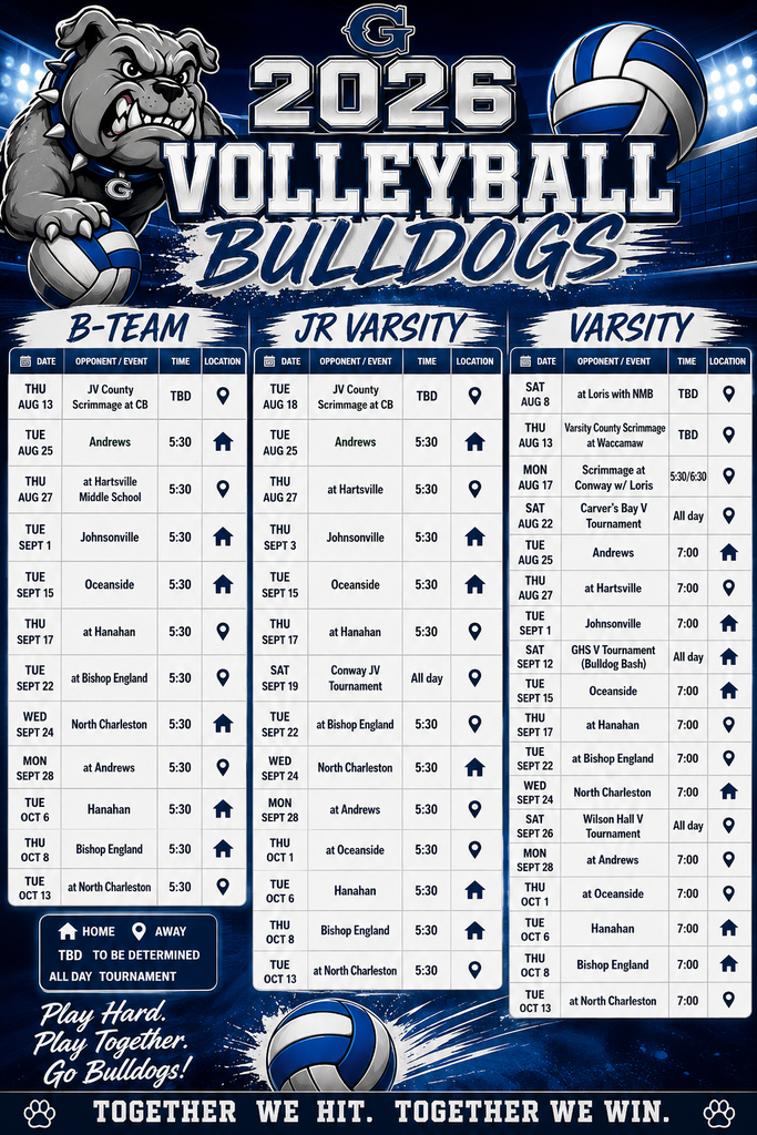 BIG BLUE SPORTS — WE LIKE IT LIKE THAT! 🐾💙 Heyyyyyyyy babyyyyy! 😂💙 I LIKE IT LIKE THAT! I LIKE IT LIKE THAT! We got Cross Country 🏃🏾♀️🏃🏾♂️ We got Tennis 🎾 We got Football 🏈 And we got Volleyball galore 🏐 — with plenty of things that come with a SCORE! 😜 But here’s what’s even MORE EXTRA about BIG BLUE… 💙 This is your shortcut to help get you where you need to go! All sports tied into ONE SPOT — whether it’s B-Team, JV, Varsity, or anything in between! But don’t get it twisted now… 👀😂 Even though we LOVE Bulldog Land 🐾, this page is for BIG BLUE! So if it has anything to do with our 7th & 8th grade GMS students, you already KNOW we’re going to turn it up a tad bit higher! 🔥💙 And a MAJOR SHOUTOUT to Ms. Owens for submitting the information! 👏🏾👏🏾 That’s TEAMWORK at its BEST! Because around here, we don’t need 10 group chats, 4 screenshots, and somebody asking, “Wait… what time is the game?” 😂😂 ONE SPOT. ONE BIG BLUE. ONE BULLDOG FAMILY! 🐾💙🤍🩶 BIG BLUE YOU KNOW! 💙🐾