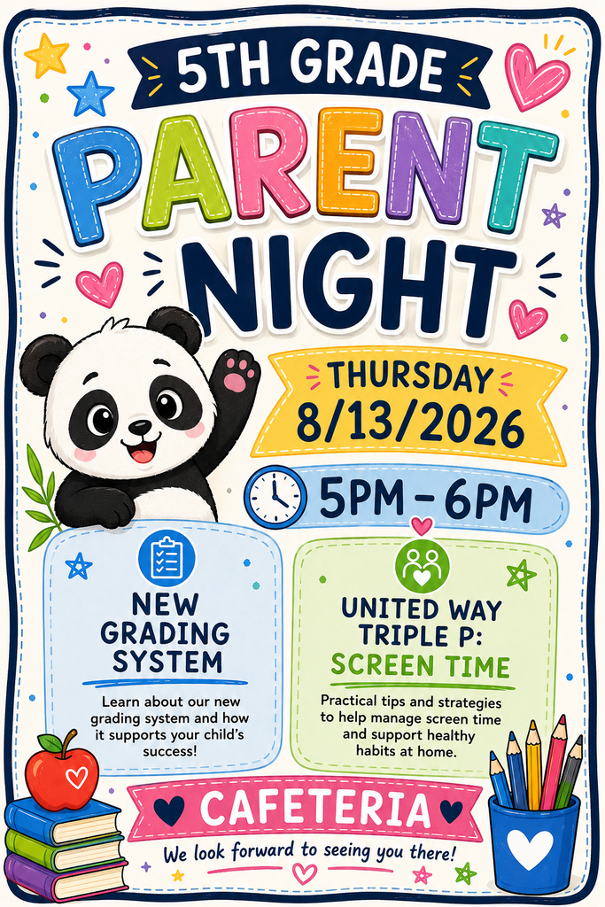 5th Grade Parent Night Flyer