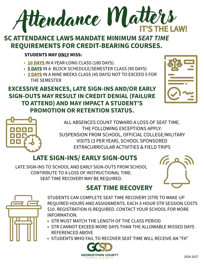 Attendance Matters-- We need you here every day!