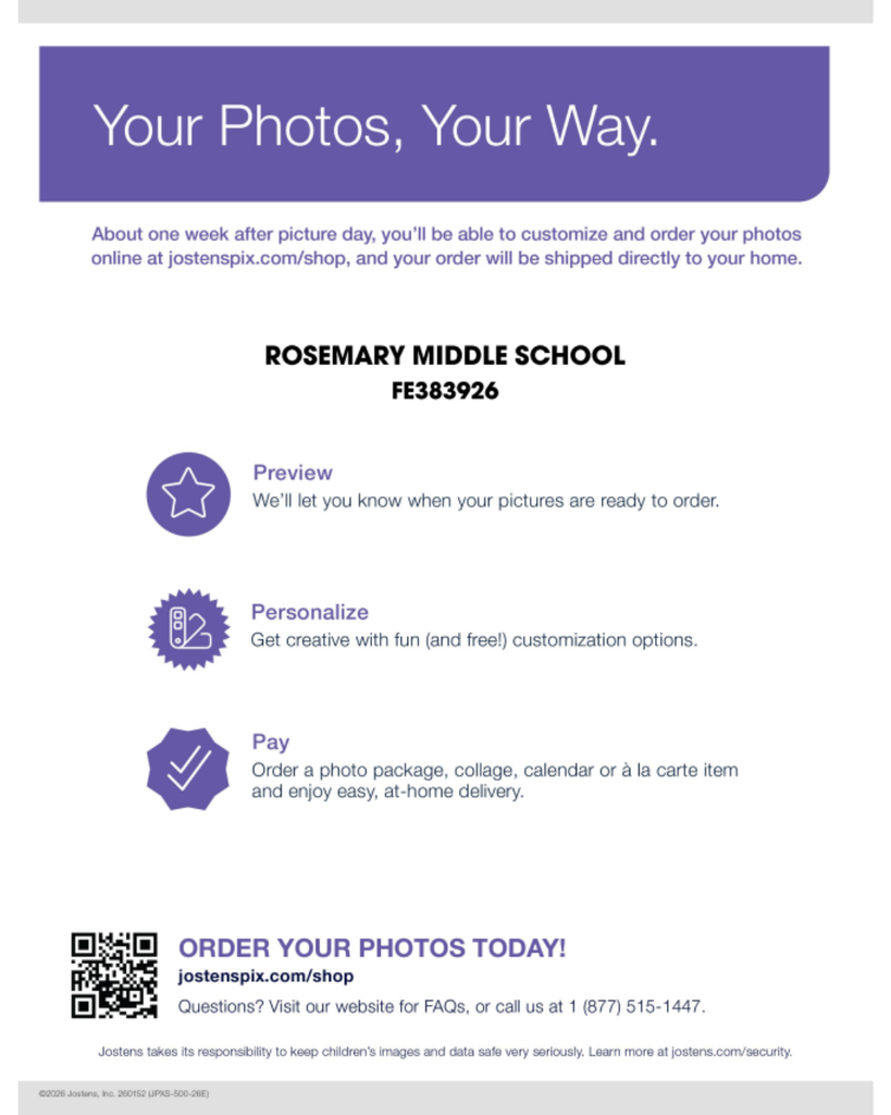 Jostens picture day flyer side 2
