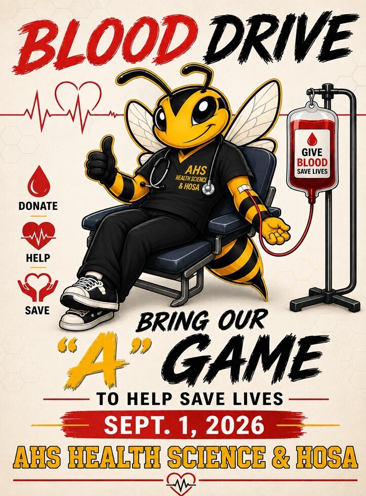 Blood Drive Flyer with Yellowjacket