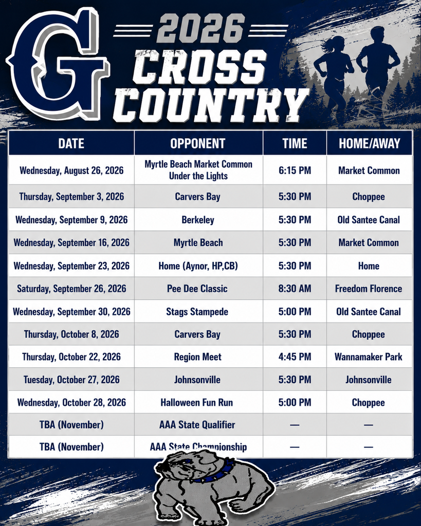 Cross Country has their first meet at Market Commons tomorrow. They will be running under the lights. Come and support the bulldogs!