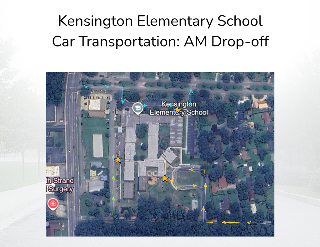 Map of Morning Drop-off routes for KES