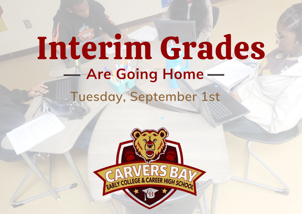 Interim Grades are going home Tuesday, Sept. 1st.