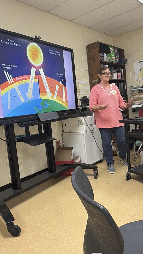 Ms. Mulligan explaining recycling.
