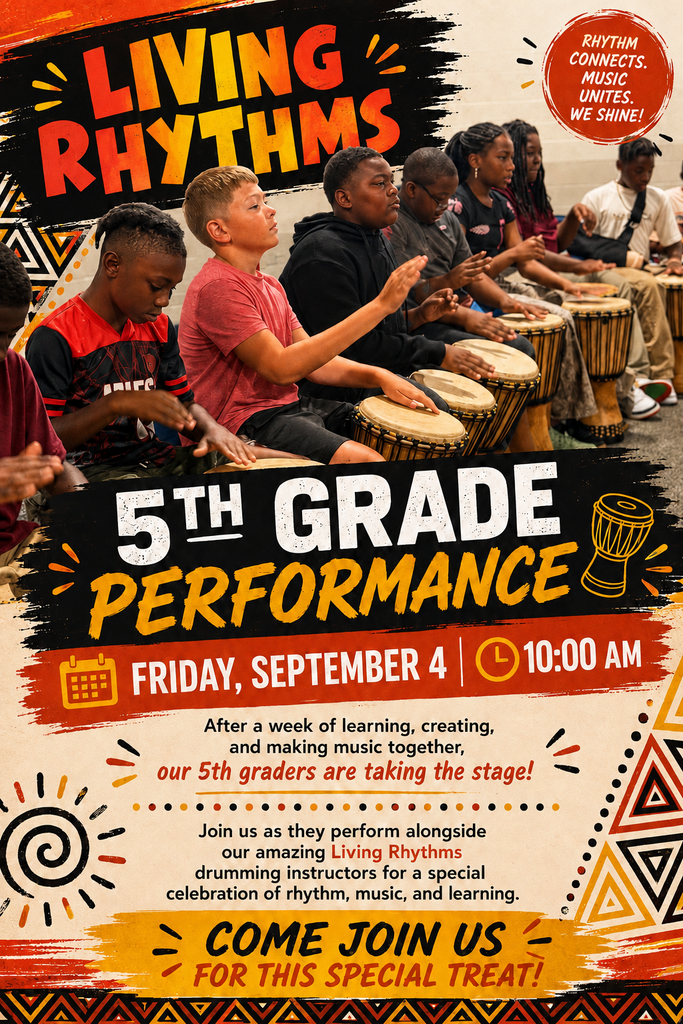 5th grade performance with Living Rhythms at BFESCPA at 10 am
