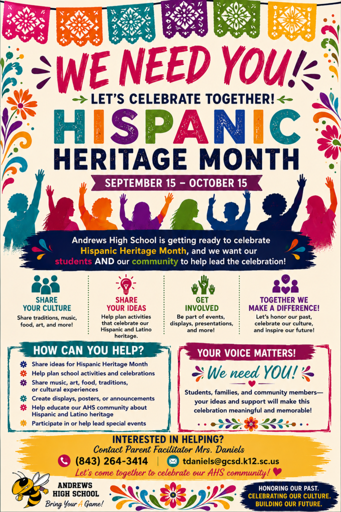 Hispanic Heritage Month Flyer in English