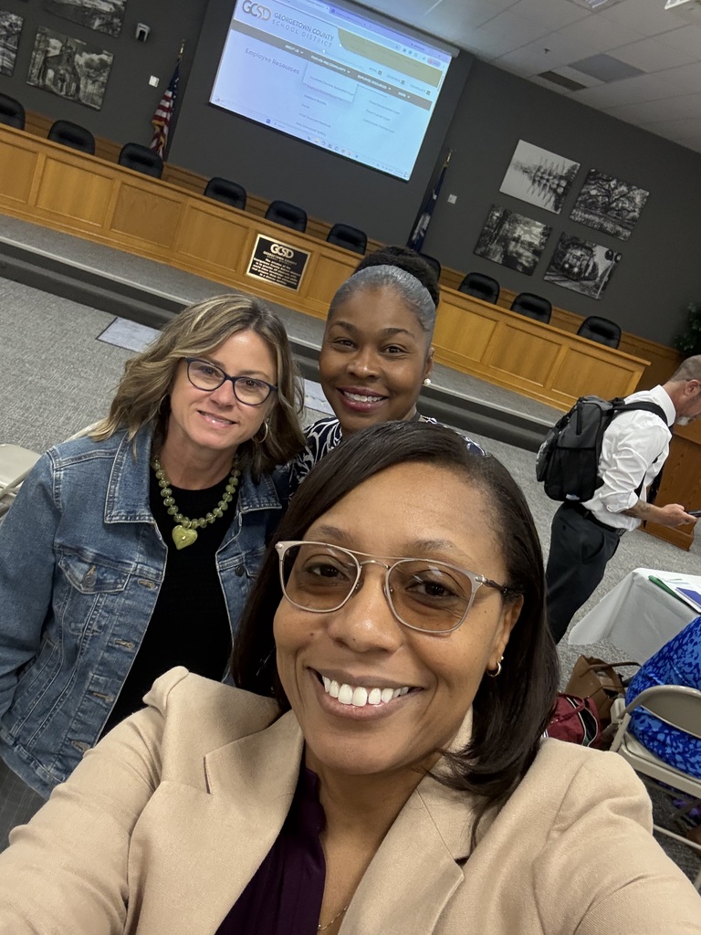 Superintendent Giles takes a selfie with Adrienne Watford (Special Programs) and Nicole Tucker-Young (CBECCHS)