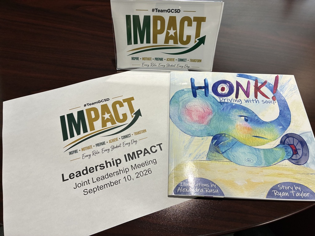 "Honk! Driving with Soup" picture book with IMPACT logo and meeting announcement