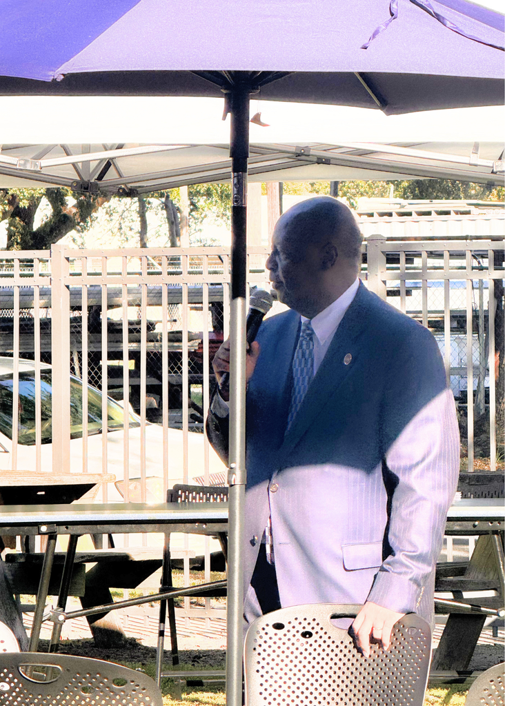 Representative Carl L. Anderson, SC House of Representatives, District 103, delivering his message to the crowd.
