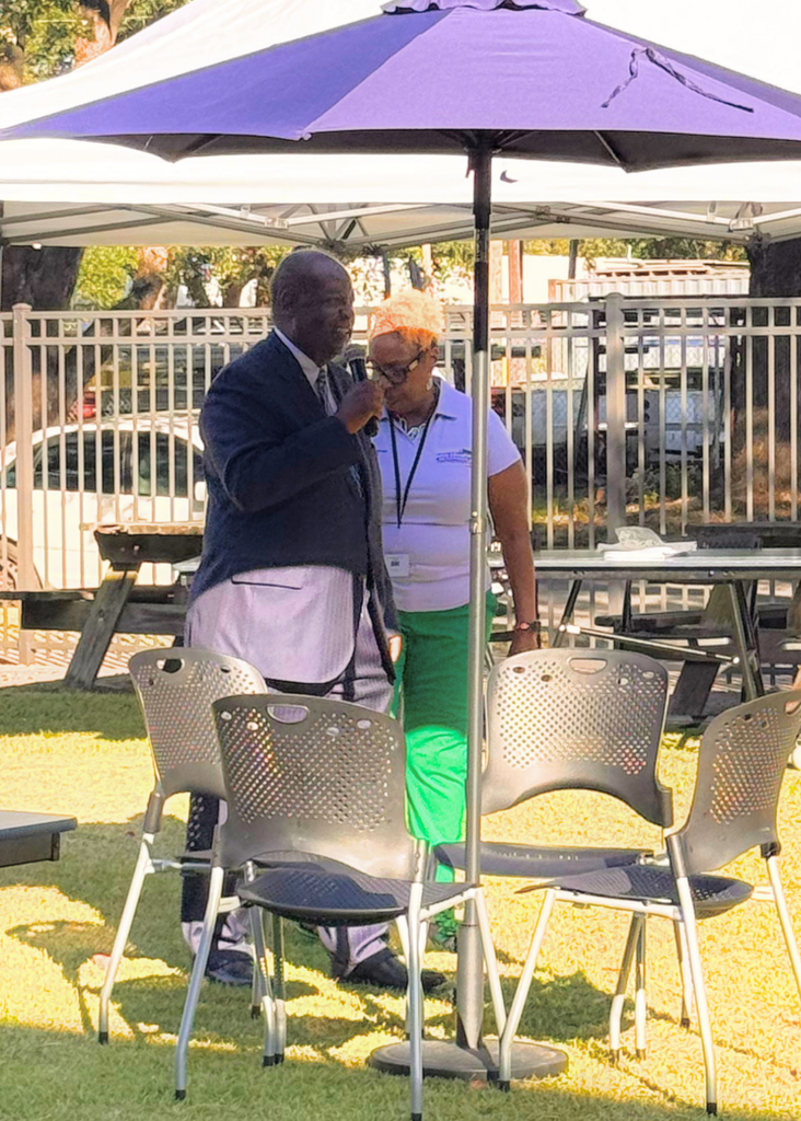Representative Carl L. Anderson, SC House of Representatives, District 103, and GCAE Director Dr. Paula Anderson during Mr. Anderson's speech.