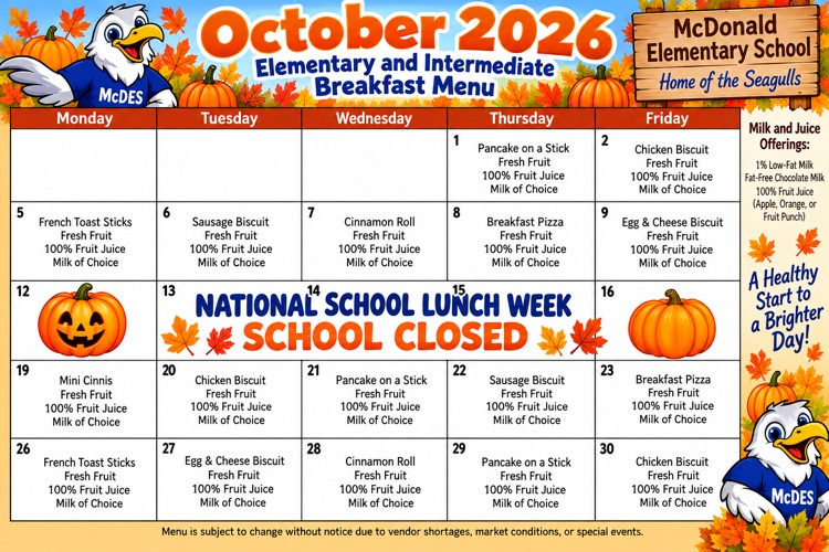 breakfast menu 