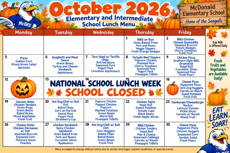 Lunch Menu