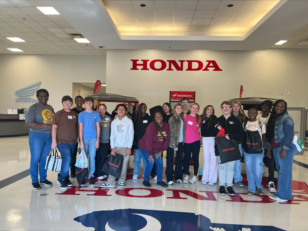group of 7th graders at Honda plant in Timmonsville, SC