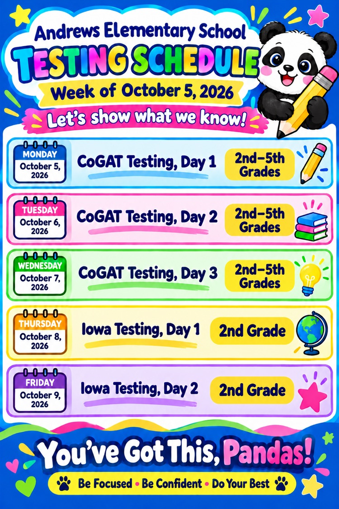 AES Testing Schedule