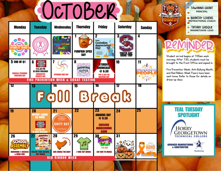October Calendar
