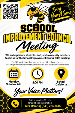 School Improvement Council Meeting Flyer 