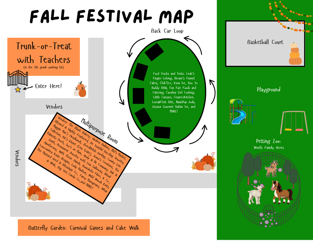 Map of Events at the Fall Festival