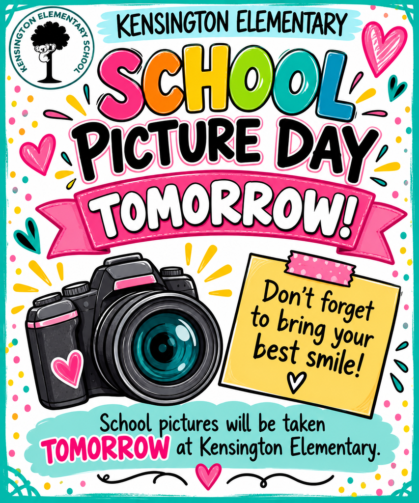 School Picture Day is October 22nd reminder flyer