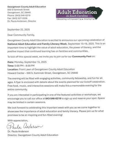 Letter for NAEW 2025