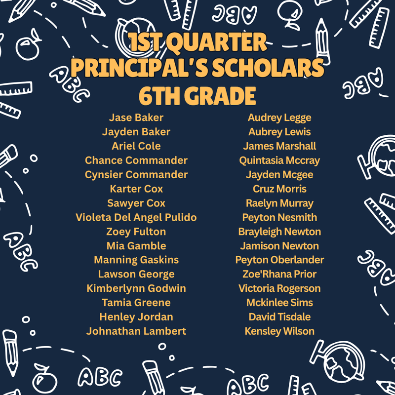 principal's scholars 6th