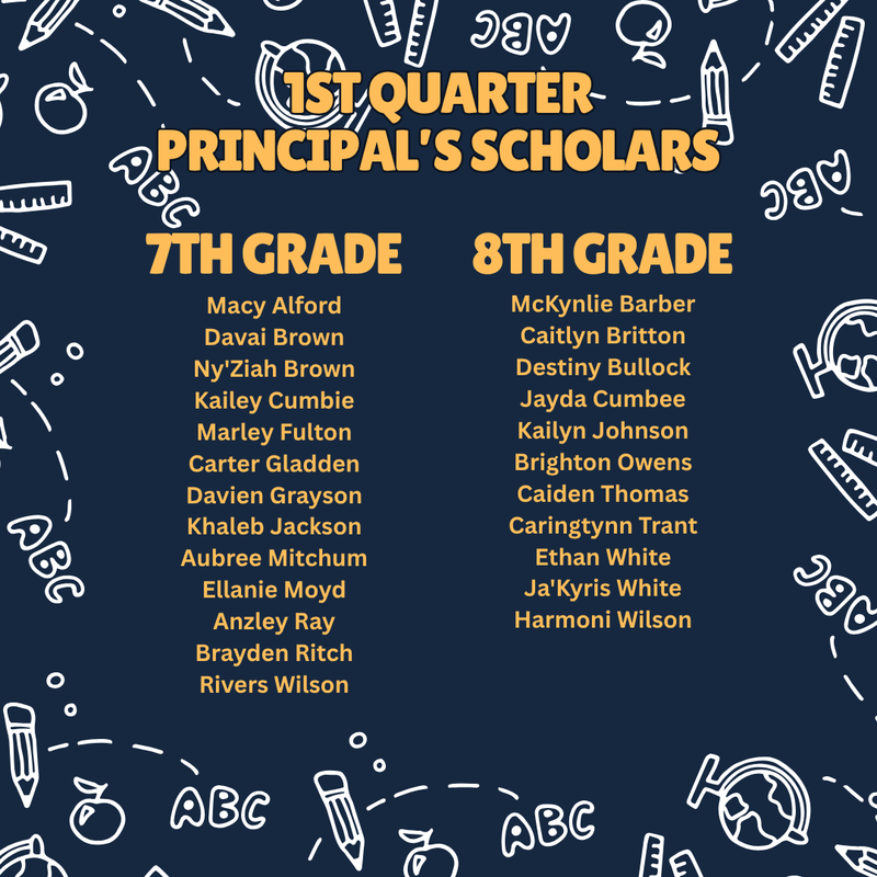 principal's scholars 7th and 8th
