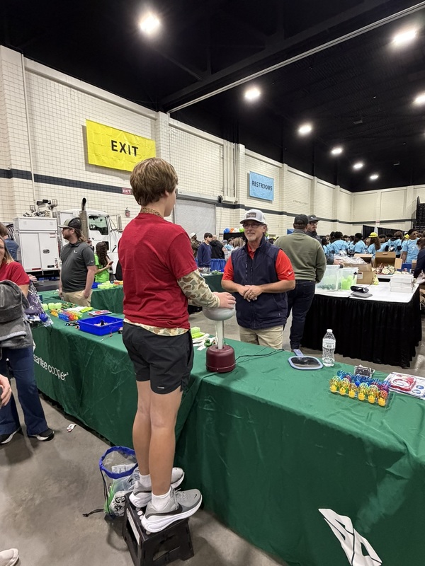 Student learning about static electricity.