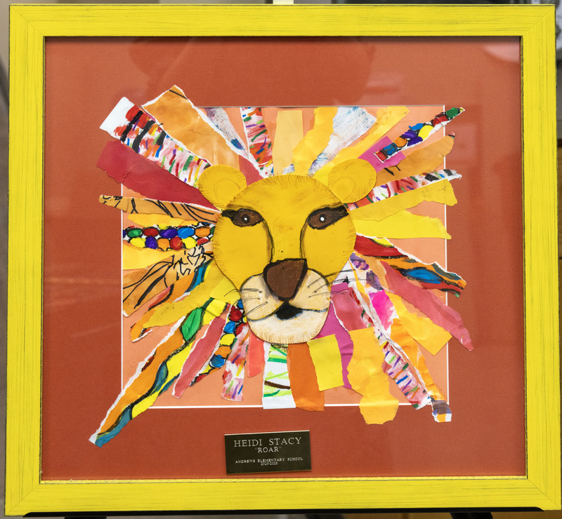 K-2 Elementary 2-D - First Place: Heidi Stacy 2nd Grade AES “Roar”