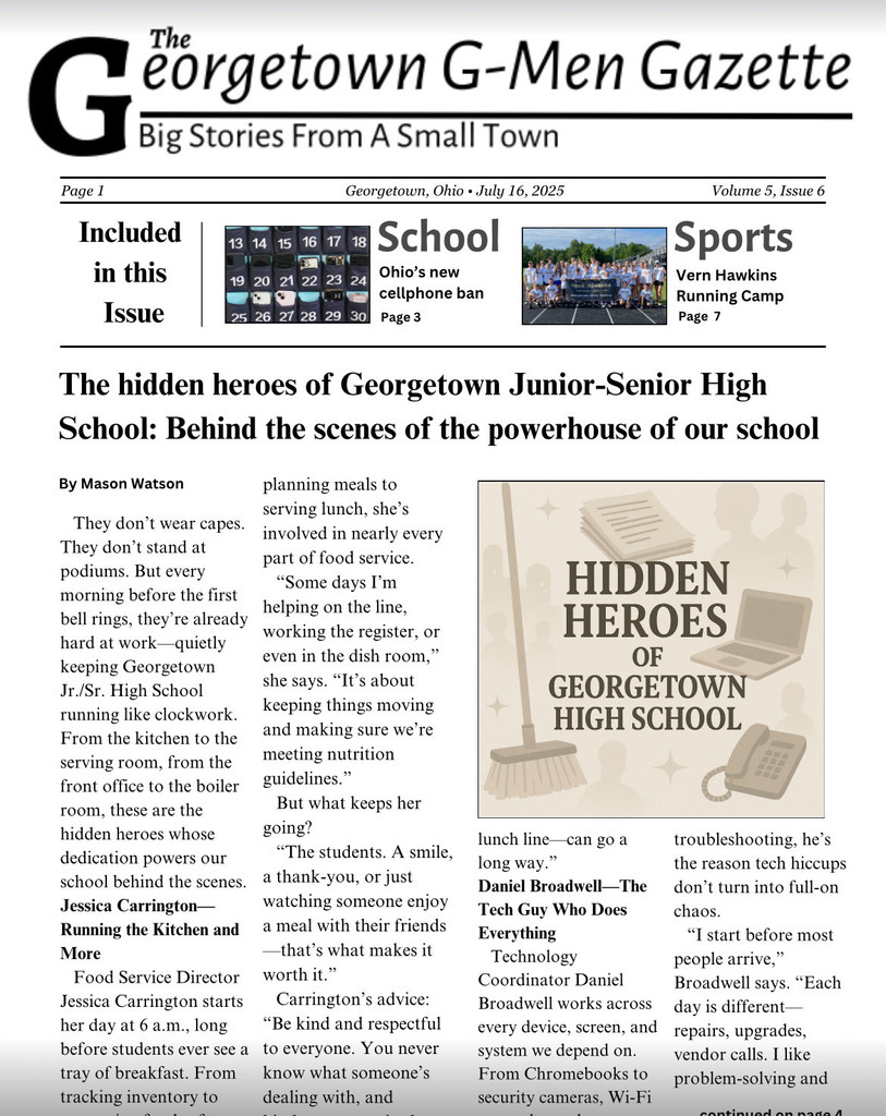 The Georgetown G-Men Gazette!