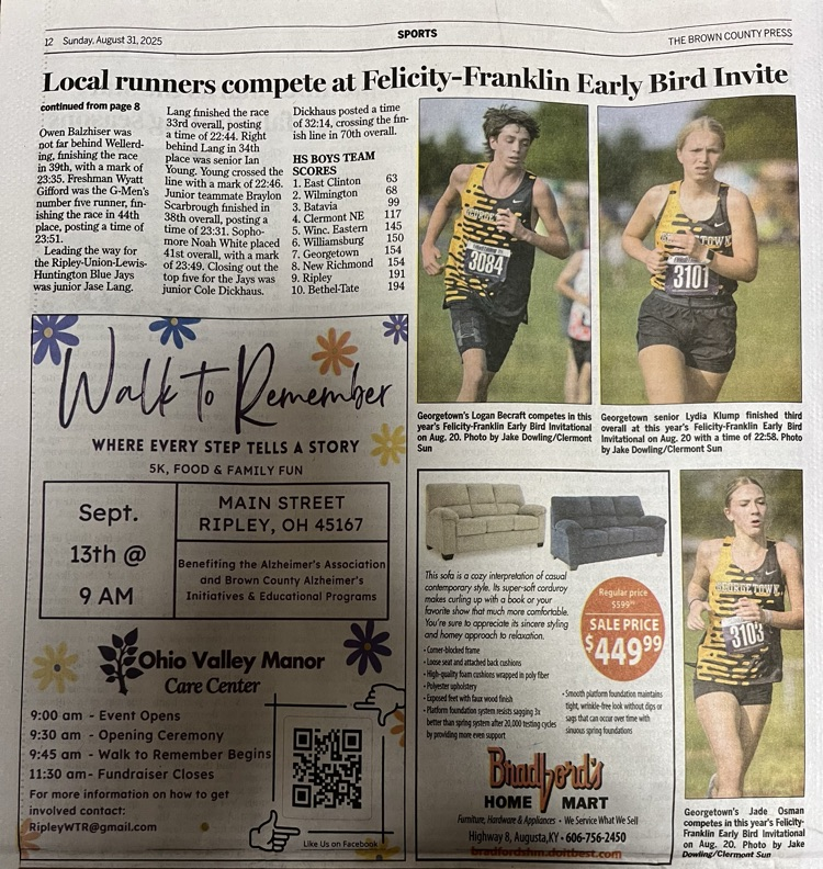 Congratulations to Allie Tolle for being named a Brown County Athlete of the Week!