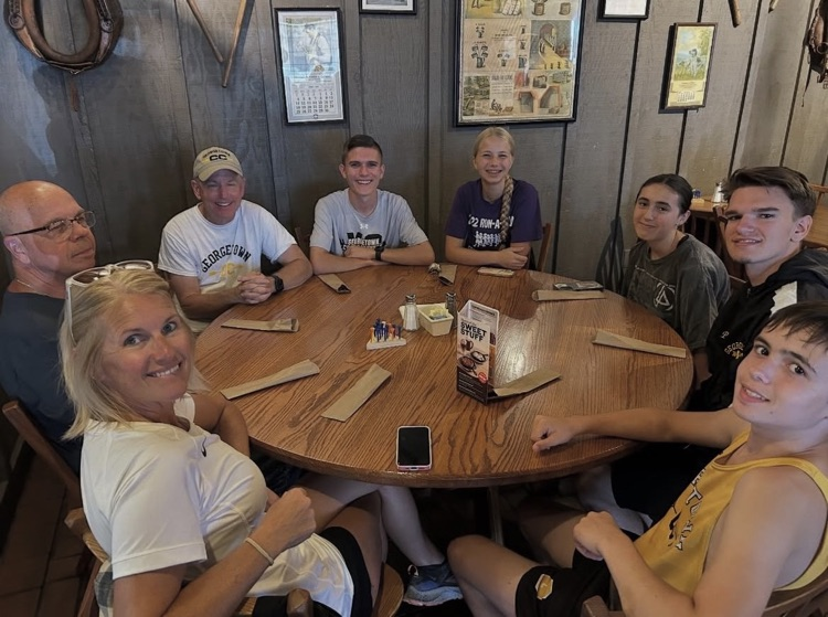 Our cross country teams enjoyed team lunch this afternoon after the Milford invitational!