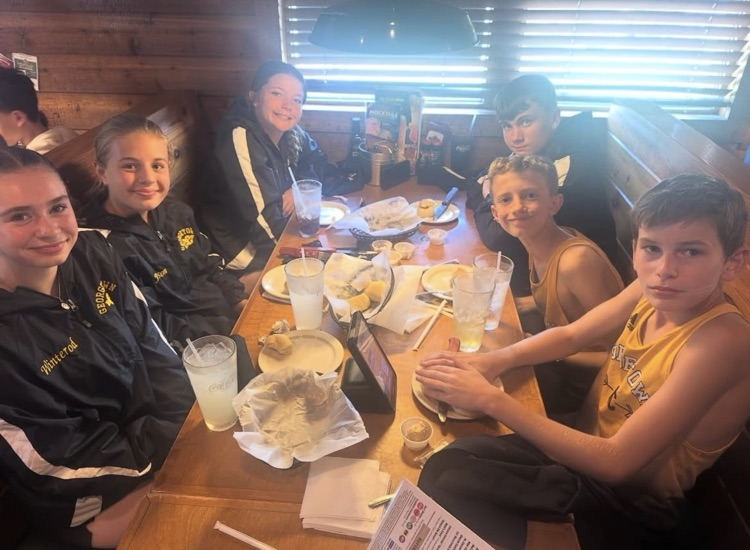 Our cross country teams enjoyed team lunch this afternoon after the Milford invitational!