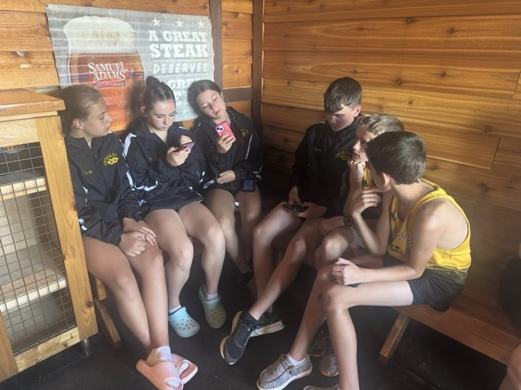 Our cross country teams enjoyed team lunch this afternoon after the Milford invitational!