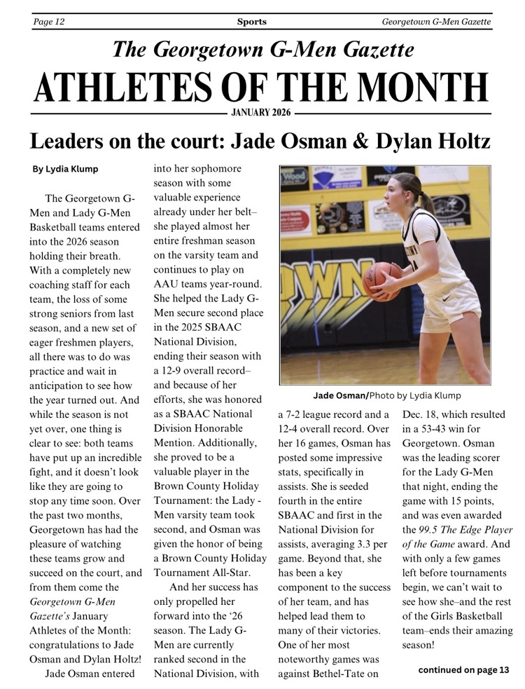 Final scores, standout plays, and stories written by our own student reporters 📰🔥