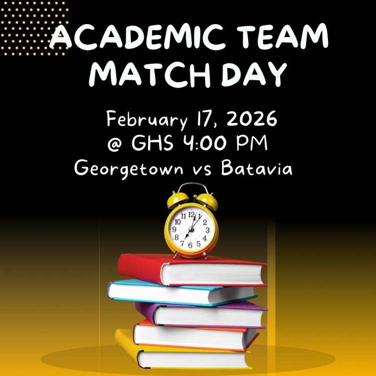 Academic Team competes at home today! 📚⚫️🟡