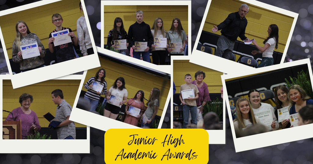 Photos of students with awards from our Junior High Academic Awards ceremony on Thursday, May 14.
