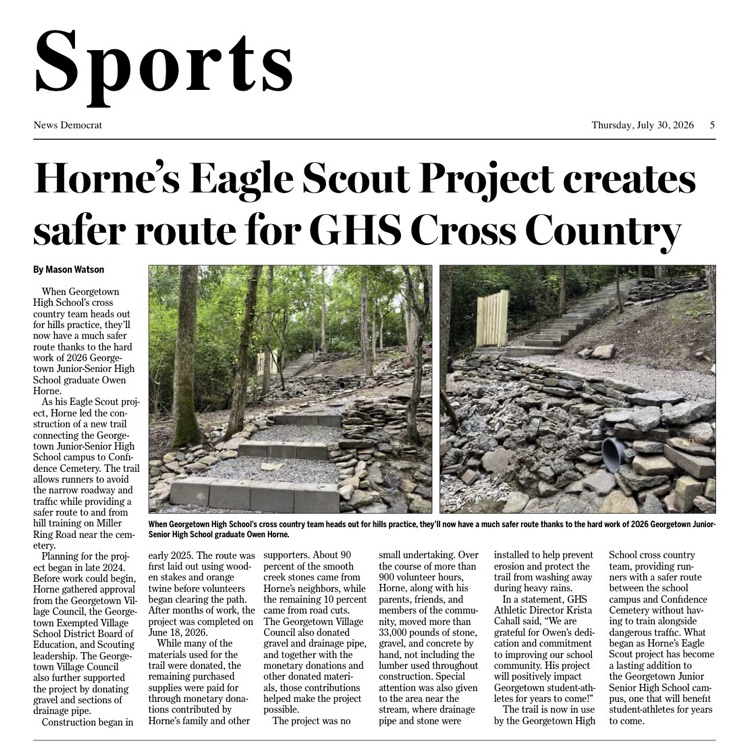 Owen Horne’s Eagle Scout Project