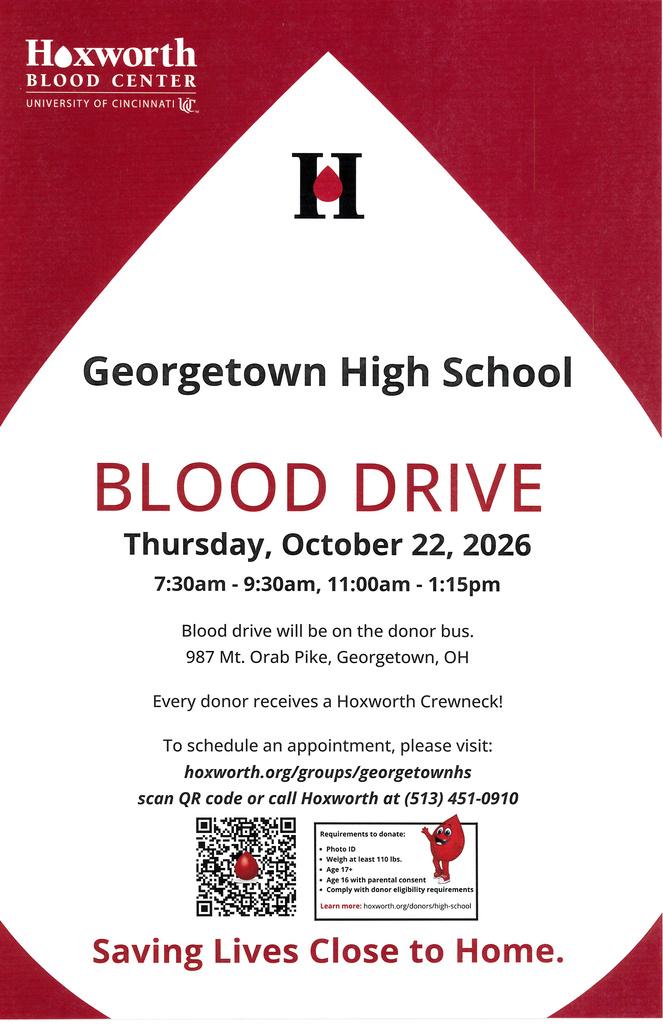 Hoxworth Blood Drive Oct 22