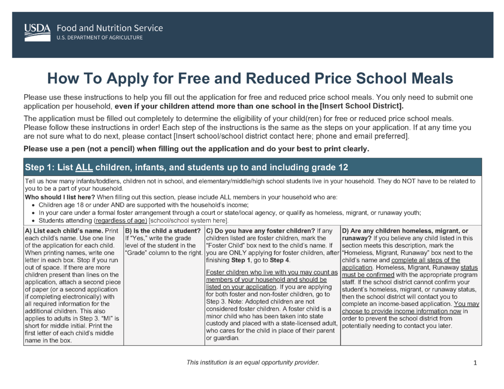 Free and Reduced Instructions pg1
