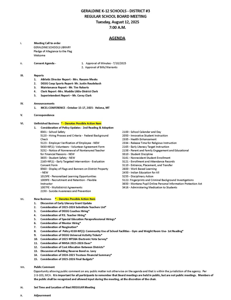 AGENDA-Regular Meeting-August 12, 2025