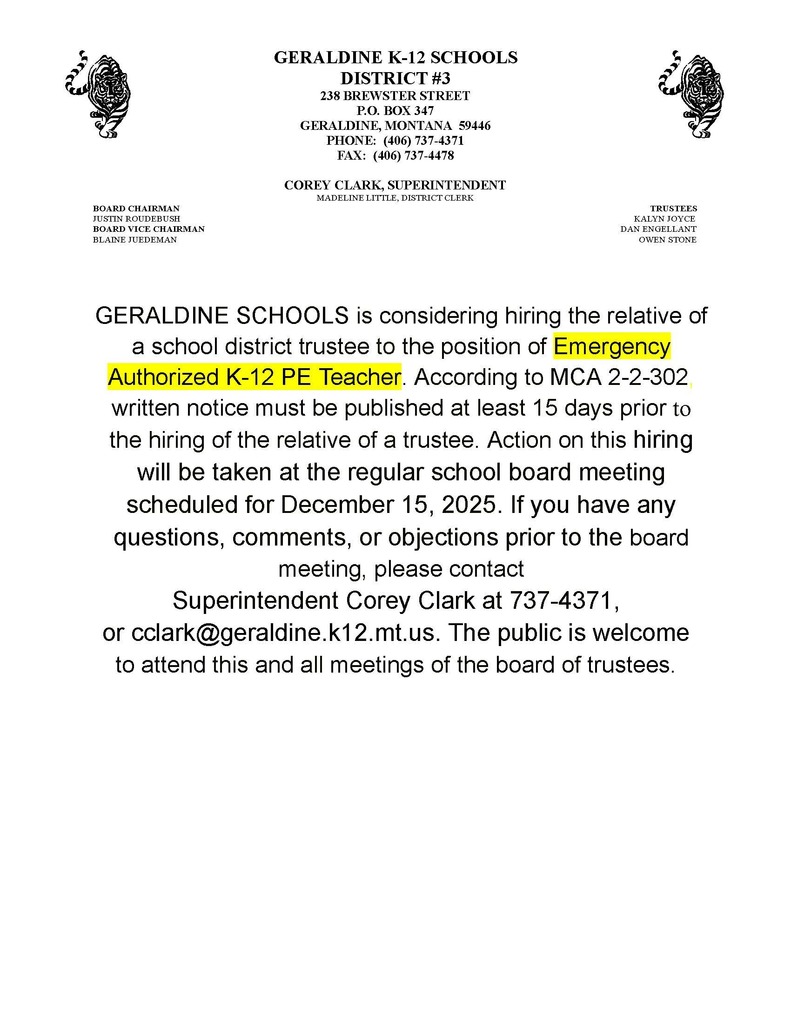 Emergency Authorization Hiring