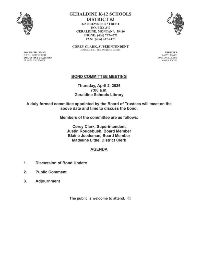 Bond Committee Meeting