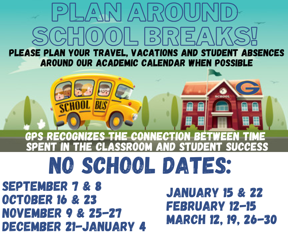 School Breaks Calendar